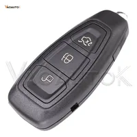 สมาร์ทรีโมทกุญแจรถสําหรับ Ford Focus Kuga Fiesta C-Max Mondeo B-Max 3 ปุ่ม Keyless Proximity 433MHz ID83 49 ชิป HU101 ใบมีด 6