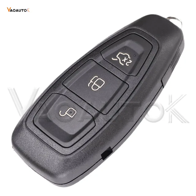 สมาร์ทรีโมทกุญแจรถสําหรับ Ford Focus Kuga Fiesta C-Max Mondeo B-Max 3 ปุ่ม Keyless Proximity 433MHz ID83 49 ชิป HU101 ใบมีด 6