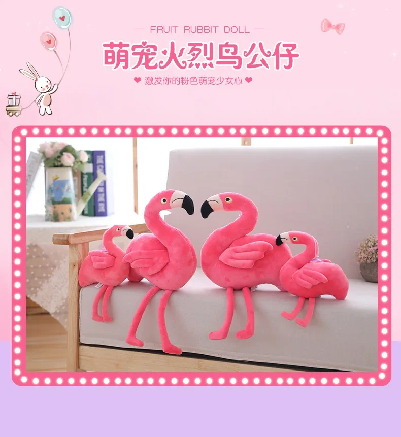 Soft Plush Stuffed Animal Flamingo Pillow Kawaii Peluche Room Decoration Kids Birthday GiftRealistic Flamingo Plush Toy 6