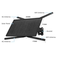 Routeur solaire 4G avec carte SIM, alimenté par énergie solaire 30W, routeur WiFi sans fil extérieur 24/7, portée WiFi 50M, étanche IP66, batteries 20100mAh 6