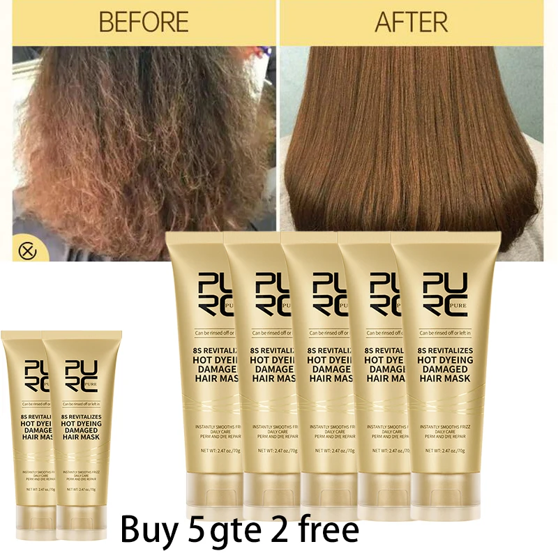 PURC New 8 Seconds Hair Mask Keratin Treatment Smoothing Repair Damage Beauty Amino Acids Protein Shiny Anti Frizz For Hair Care images - 6