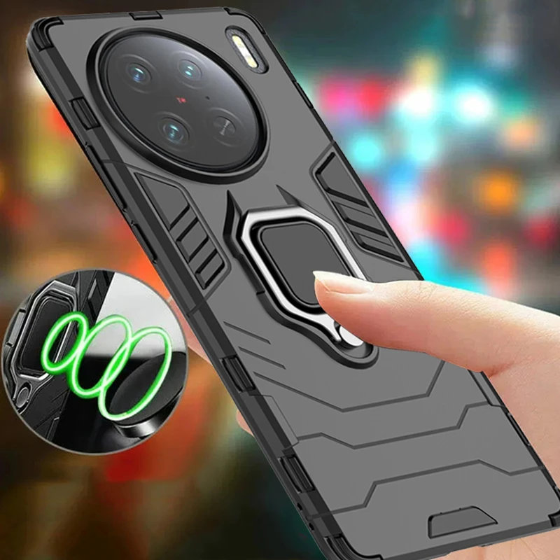 Per Cover Vivo X90 Pro Custodia Per Vivo X90 Pro Plus Capas Nuovo Paraurti Anello Antiurto Copertura Magnetica Per Vivo X90 Pro Fundas