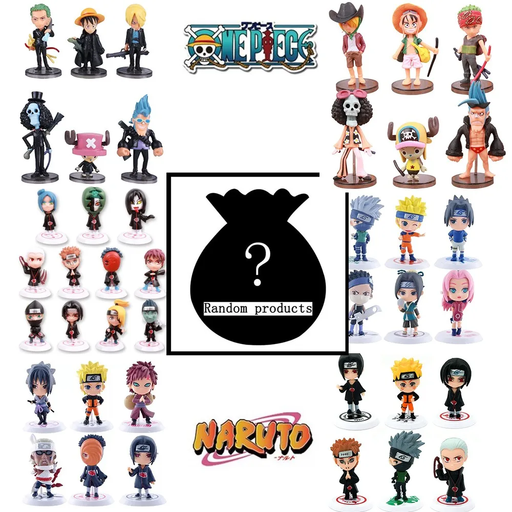 

41Styles Anime Model One Piece Naruto Figure Luffy Nami Zoro Sasuke Naruto 7cm PVC Model Doll Toy Kids Birthday Toy Random One