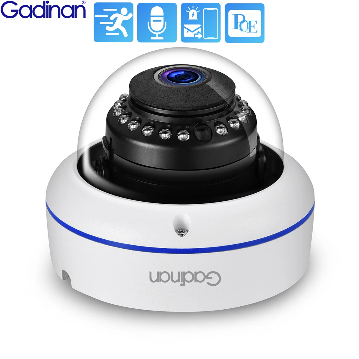 Gadinan 4K 8MP 5MP 4MP IP Video Camera One-Way Audio IP66 Outdoor POE ...