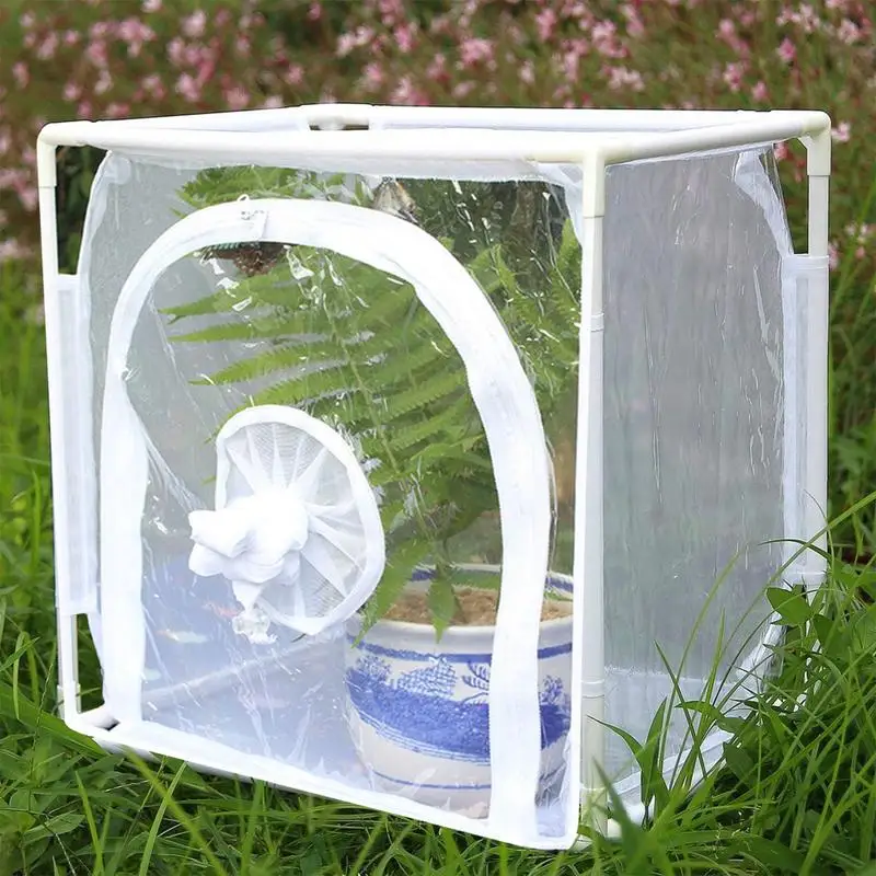 

Transparent Portable Green House With 2 Openings Foldable Plant Flowers Green House Cover For Outdoor And Indoor Use 40X30X40cm