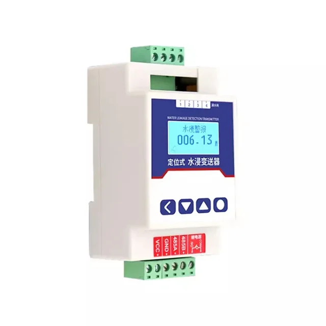 1Pcs Positionable Water Leakage Alarm RS485 Relay Signal Output With Liquid Cable Sensor LCD Display Control Unit 3