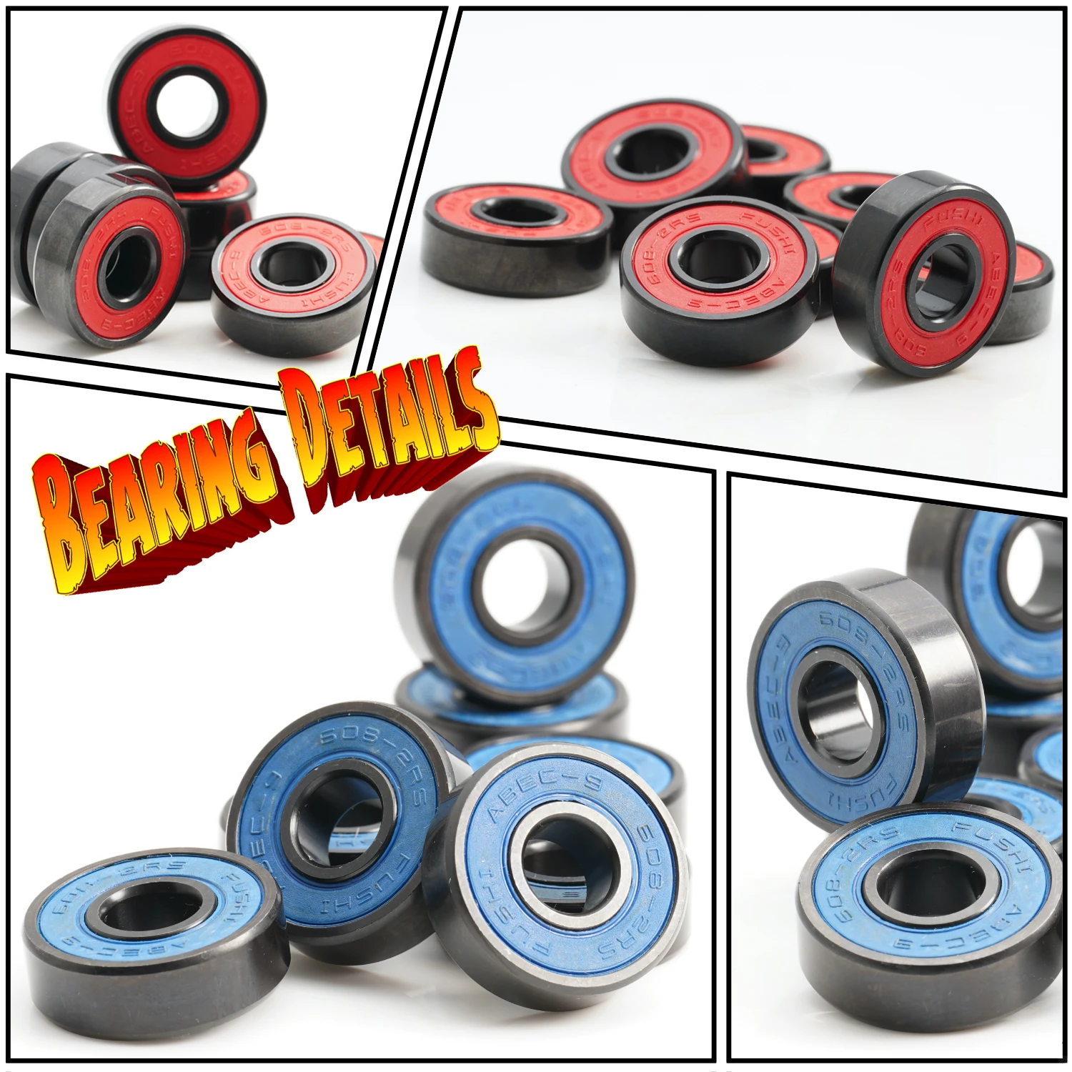 Ball Bearings 608 2RS ABEC9 Inline Roller Skate Wheel Bearing 608 RS Anti Rust Skateboard Ball Bearings 8x22x7 mm Shaft
