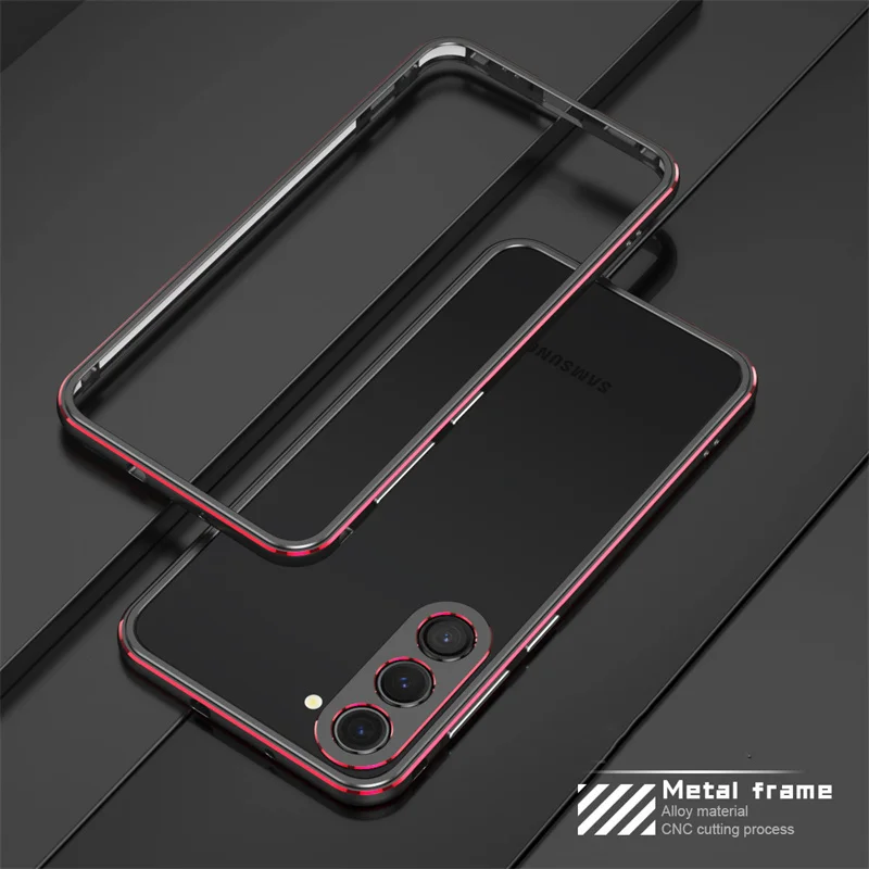 Aluminum Metal Bumper Frame Slim Phone Case with Camera Protector