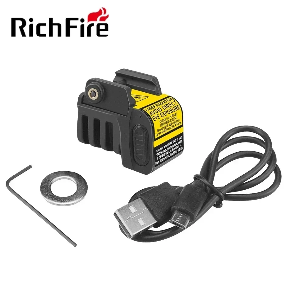 Rechargeable Compact Tactical Flashlight with Multi-Color Laser Beam
