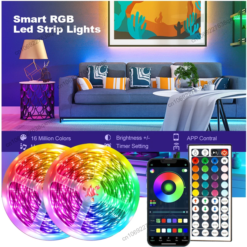 

LED Strip Lights LED 1-5m 10m 15m 20m 30m Neon Lights Luces Led Color RGB TV Backlight LED Lights for Bedroom Decoration