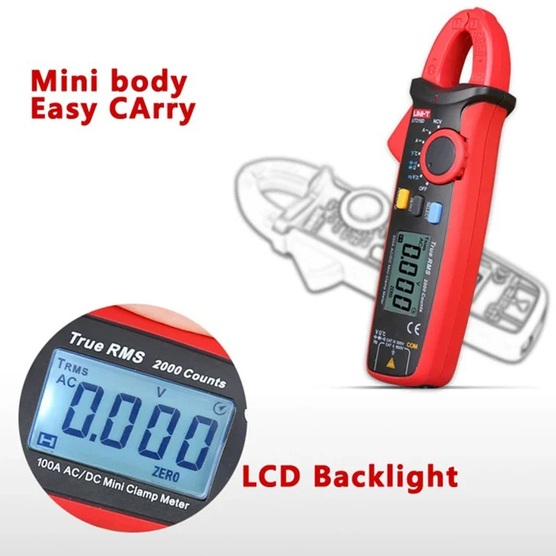 UNI-T UT210D UT210E Clamp Meter Professional AC DC Current Pliers Ammeter True RMS Digital Multimeters Electrical Multi Tester