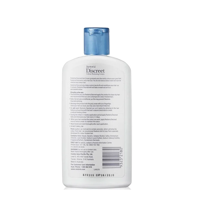 Restoria Discreet Colour Restoring Cream/ Lotion, Hair Care 250ml