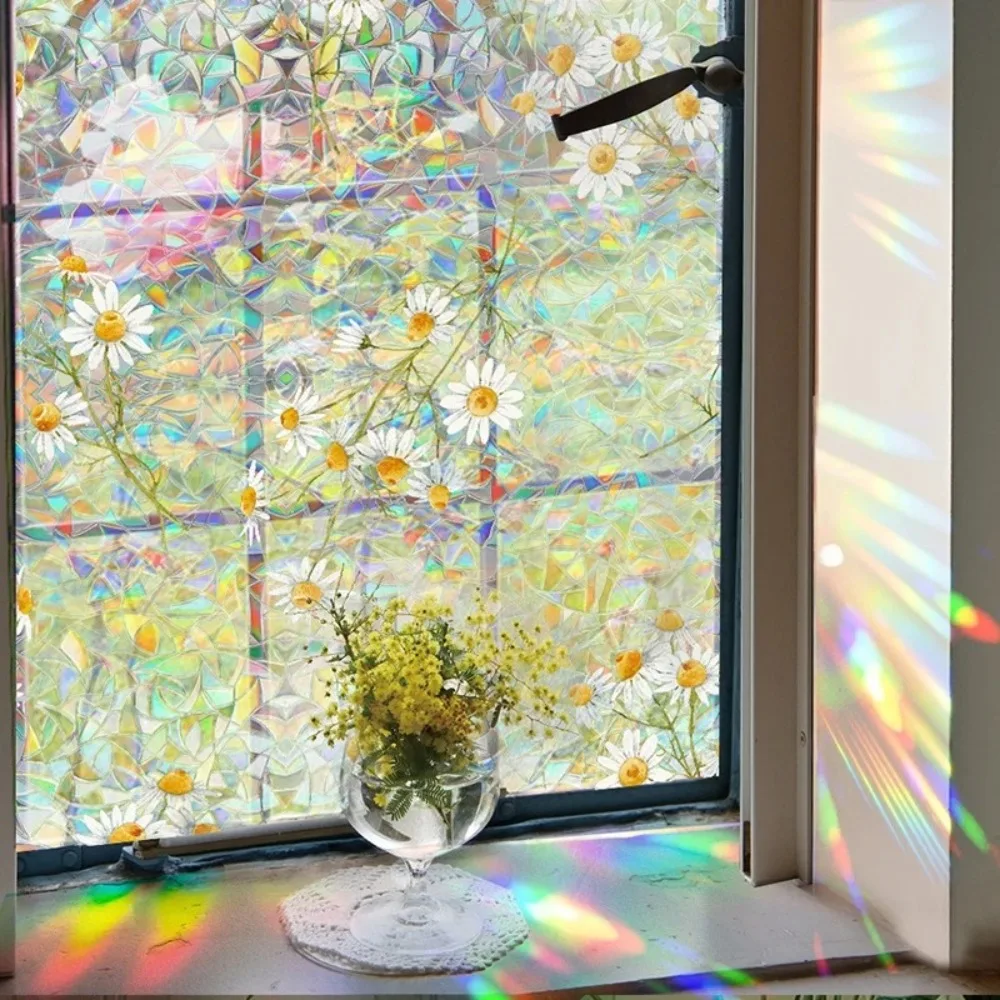 Window Privacy Film Decorative Window Sticker Vinyl Glass Films Stained Glass Sticker Home Decoration