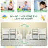 Toy Storage Organizer, Toy Shelf with with 2 Removable Toy Bins, 2 Pull-Out Drawers, Enclosed Cabinet, Kids Bookshelf 4