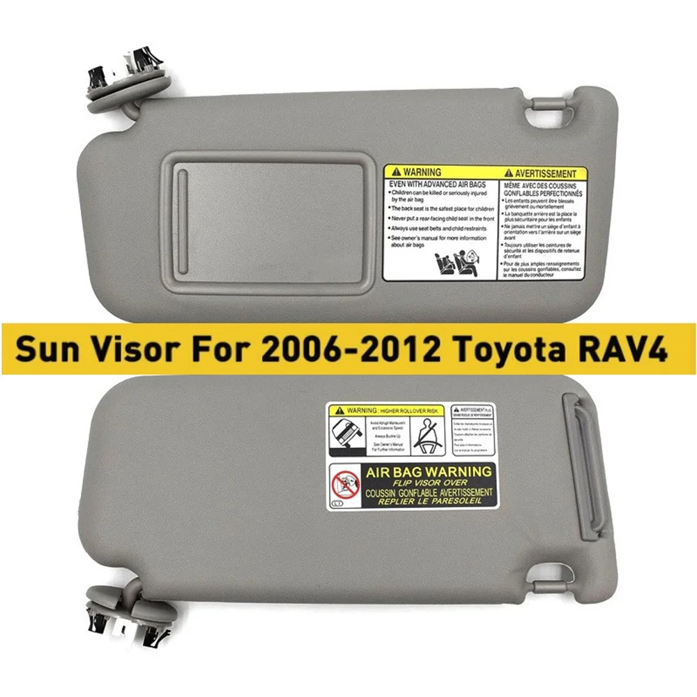 자동차 왼쪽 오른쪽 교체 선 바이저 블록 쉐이드, 도요타 RAV4 2006-2013 74320-42501-B2 74320-42501-A1 드라이버 그레이 베이지