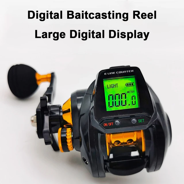 Electronic Fishing Reel with Battery Digital Display Baitcasting Reel  Fishing Spinning Reel Wheel 15kg Max Drag High Speed Ratio - AliExpress