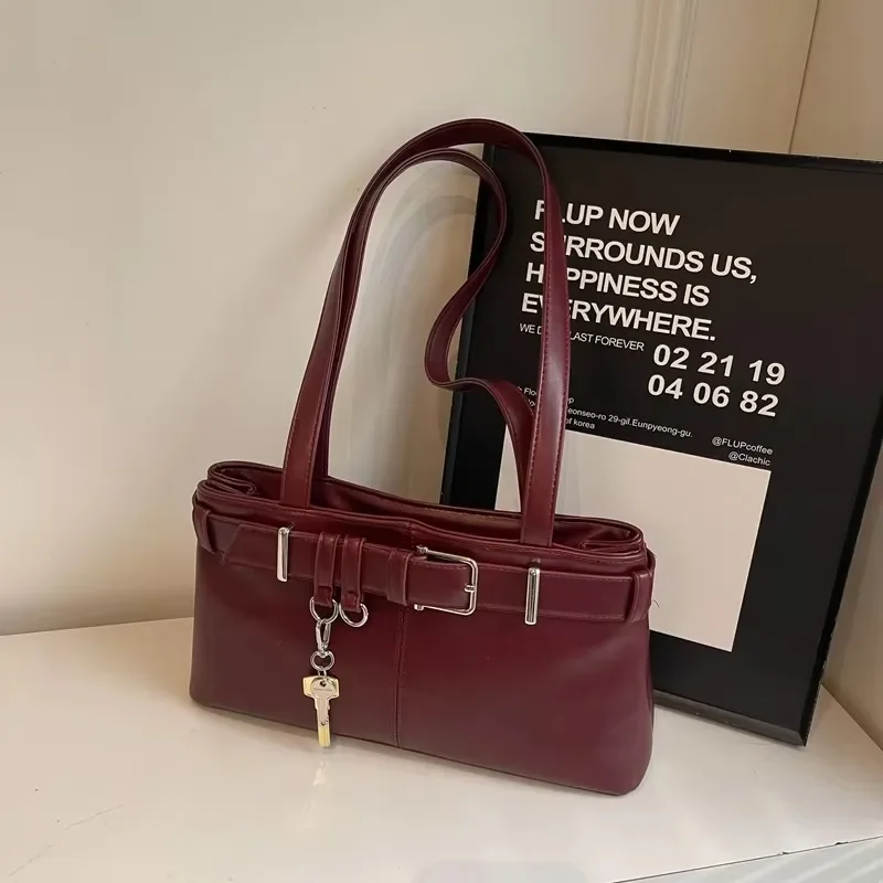 Casual Solid Interior Compartment Shoulder Bags Large Capacity Women Zipper Pu Handbags shoulder bag