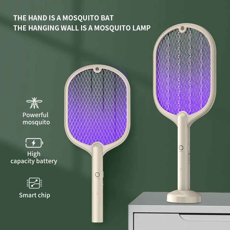 Xiaomi-Lâmpada Inteligente Assassino Mosquito Doméstico, Choque Elétrico, Mosquito Swatter, USB Recarregável, Bug Zapper Trap, Novo, 2 em 1