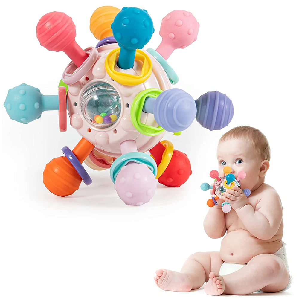 

Baby Toys 0 12 Months Baby Rattle Teether Ball Toys for Newborn Grasping Activity Development Sensory Toys for Babies Boys Girls