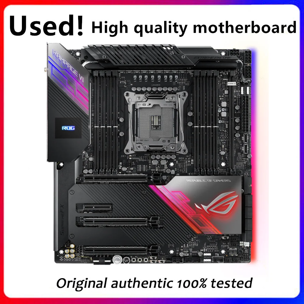 

Used For Asus ROG RAMPAGE VI EXTREME ENCORE Original Desktop Intel X299 DDR4 Motherboard LGA LGA 2066 USB3.0 M.2 SATA3