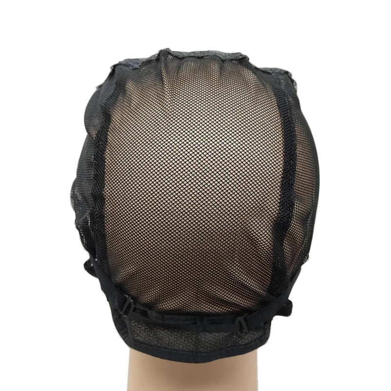 Wig Caps 1PC Black Wig Making Caps Double Lace Wig Caps For Making Wigs Adjustable Cap Weave for Wigs Black/Beige/Brown