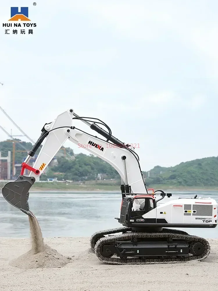 Huina Toy Remote Control Engineering Vehicle 1594 22 Tong Alloy Model Modification Machine 1:14 Electric Excavator Boys Toy 2