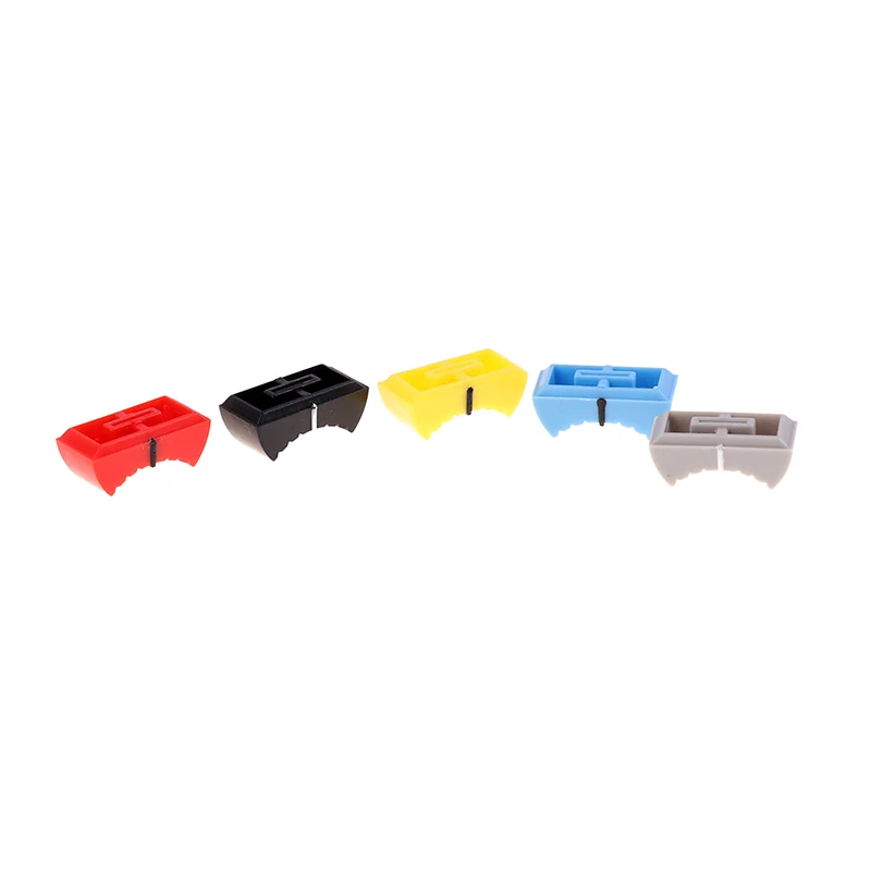 Fader Knob Cap Touch Sensitive Slider Ribbed Mixer Desk Switch Knob Cap Plastic 10PCS potentiometer knob cap mixer knob cap