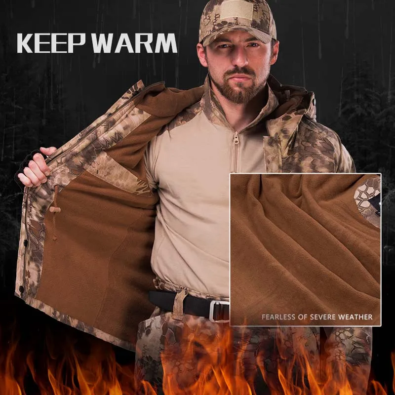 

Military Combat Jacket Men Clothing Army Camo Winter WaterProof Jacket Warm Clothes Tactical Hunting Female