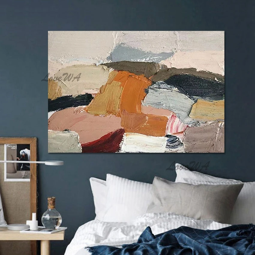 

New Design Modern Painting Abstract Canvas Art Thick Acrylic Texture Handmade Artwork Wholesale Wall Pictures For Living Room