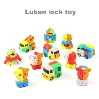 3D Puzzle Luban Lock Children Adults Intelligent Thinking Development Toys Kids Animal Vehicle Robot Disassembly Toys Props Gift 2