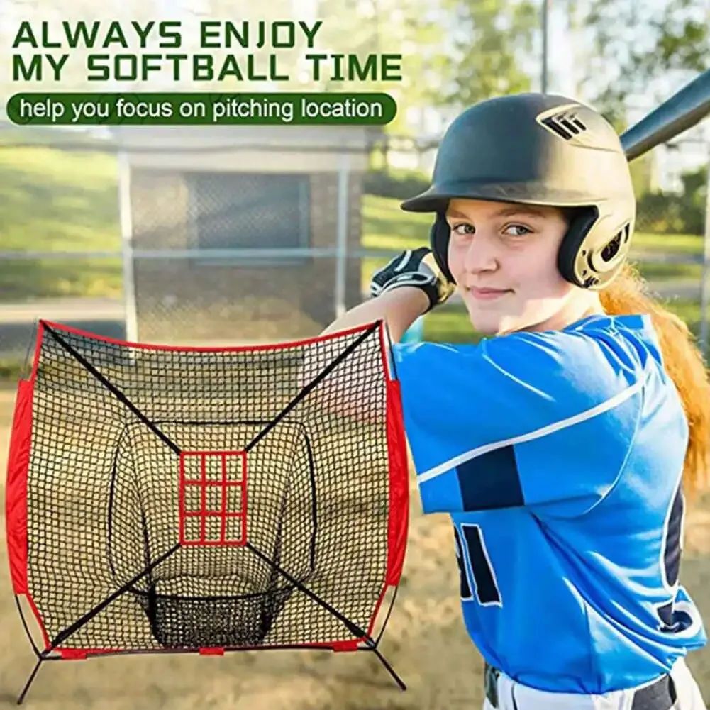 Baseball Hitting Net Throwing Hitting Adjustable Zone Target Practice With Accuracy For All Skill Levels Easy Fold Up Fiber 1 5x1 5m golf hitting target cloth for golf practice quality indoor training outdoor court hitting cloth golf tools