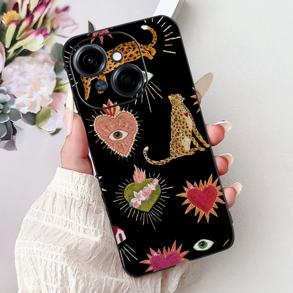 Fashion Cool Pattern Black Silicone Soft Phone Case