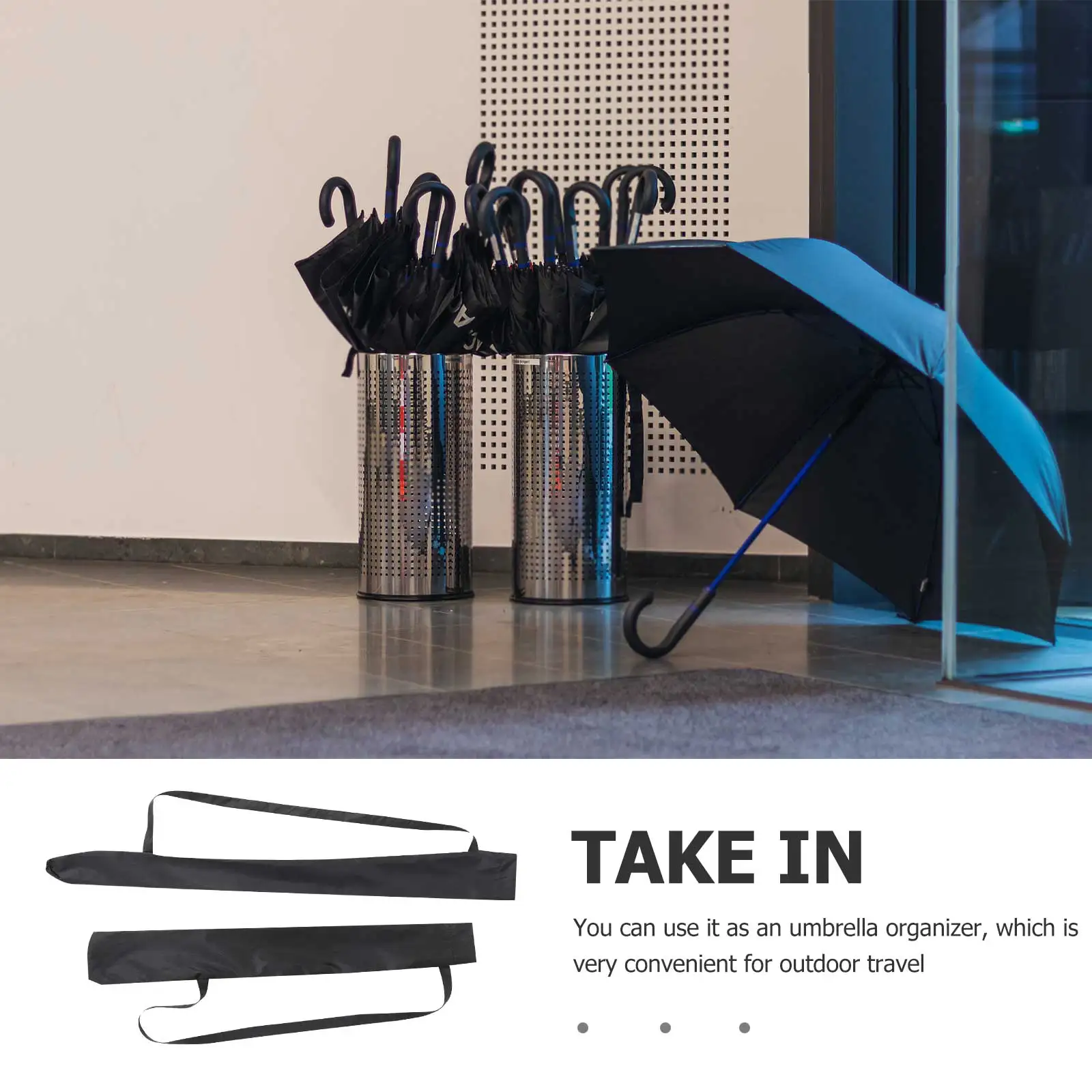2pcs Umbrella Carrying Bag With Shoulder Strap Handbag Fishing Rod Bag Foldable Anti-Dust Protective Covers Outdoors