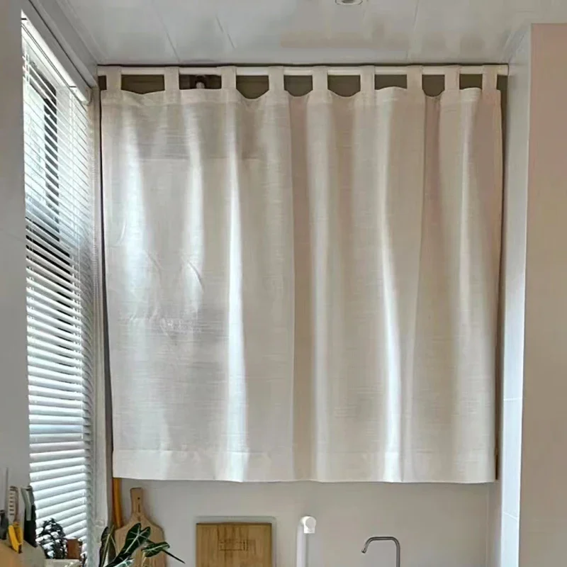 

Linen Blended Semi Sheer Curtains Tab Top Light Filtering Elegant Rustic Farmhouse Window Drapes for Living Room Bedroom 1 Panel