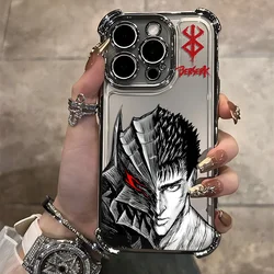 Berserk Guts Hot Blood Anime Plating Anti-Fall Airbag Case for Redmi K50 5G (DDB-247DU241120202)