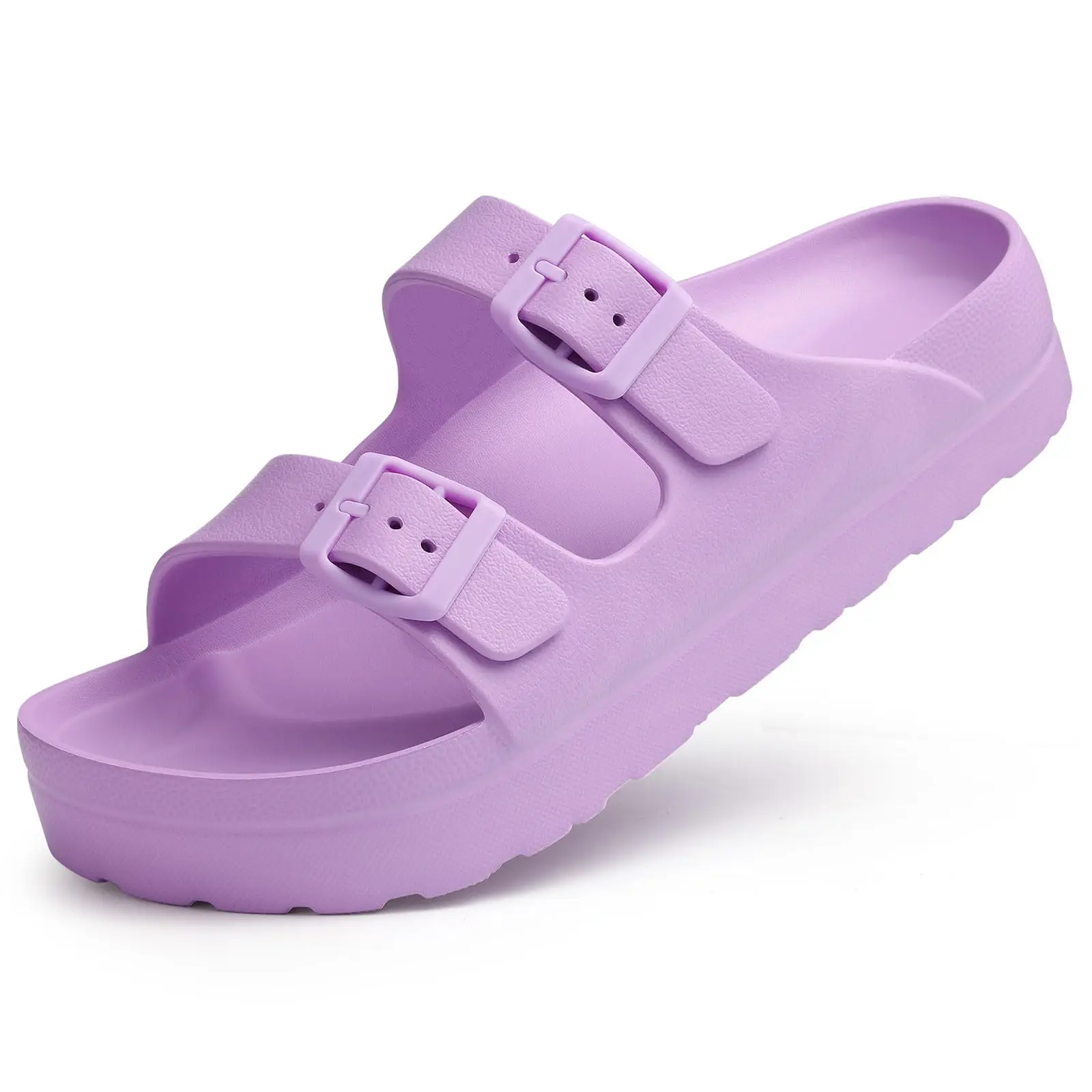 Shevalues Sommer-Damen-Strandslipper mit Fußgewölbestütze, rutschfeste Outdoor-Slides, leichte Slipper mit verstellbarer Schnalle – Detail 17