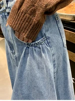 Vintage Elasitc High Waist Jeans Long Skirts For Woman Casual Loose Plus Size Denim Skirt Women Autumn Cotton A-Line Maxi Skirt - Image 5