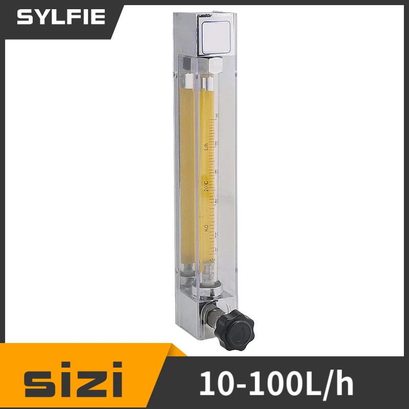 

LZB-10 10-100 л/ч расходомер жидкости для воды с серебристым металлическим соединителем шланга 12 мм, пластиковая трубка