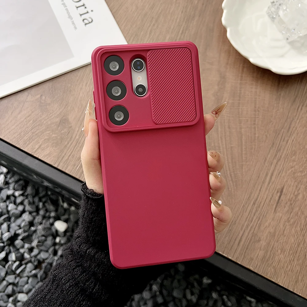 Matte Soft Case with Slide Camera Lens Protection