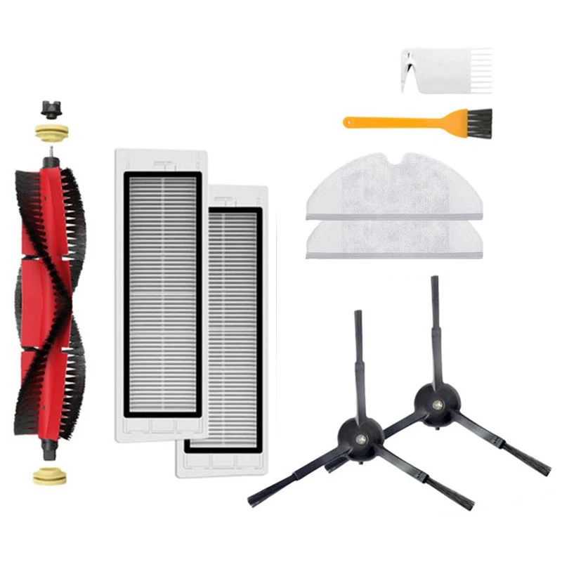 

Детали для пылесоса XiaoMi Roborock S6 S6 Pure S6 MaxV, моющийся фильтр НЕРА, основная щетка, боковая щетка