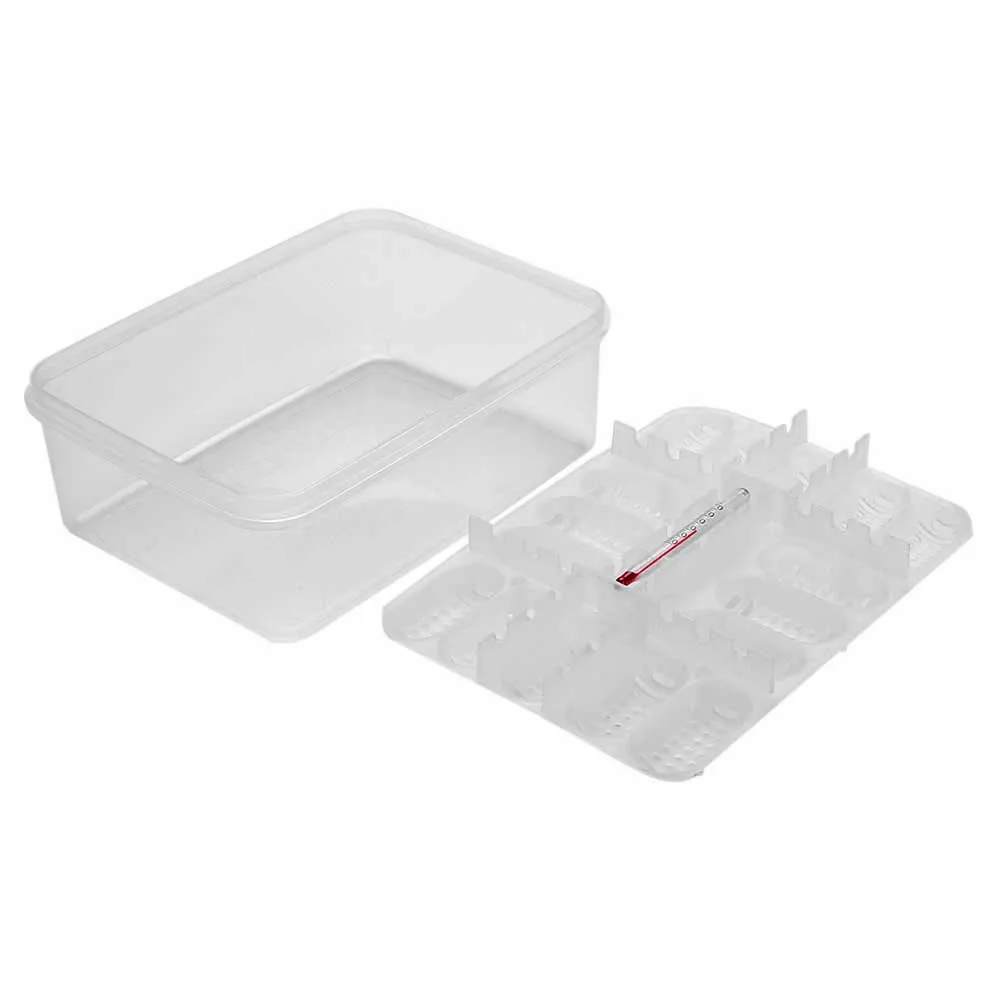 Plastic Reptiles Egg Incubator Tray Lizard Snake Eggs Hatcher Box Case 16 Grids