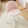 Comfy Small Office Chair with Wheels, Rolling Swivel Computer Task Chair for Home Office,Bedroom, Offices Chairs 1