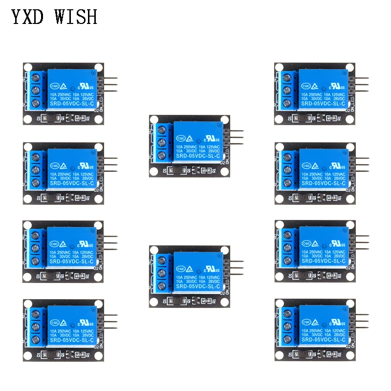 Placa de Módulo de Relé Escudo para Arduino Way Relés Pic Avr Dsp Braço Ky019 5v Canal 10 Pcs