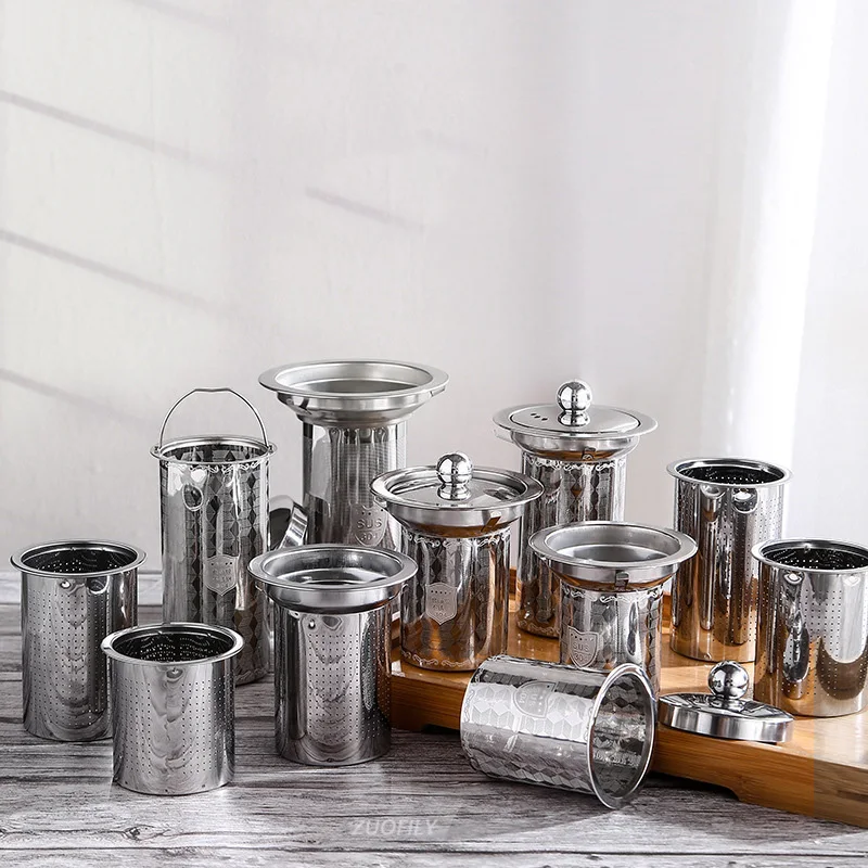 Description Picture 4 of item304 Stainless Steel Reusable Tea Infuser Tea Strainer Teapot Loose Tea Leaf Spice Filter Kitchen Accessories Handle Clip SML