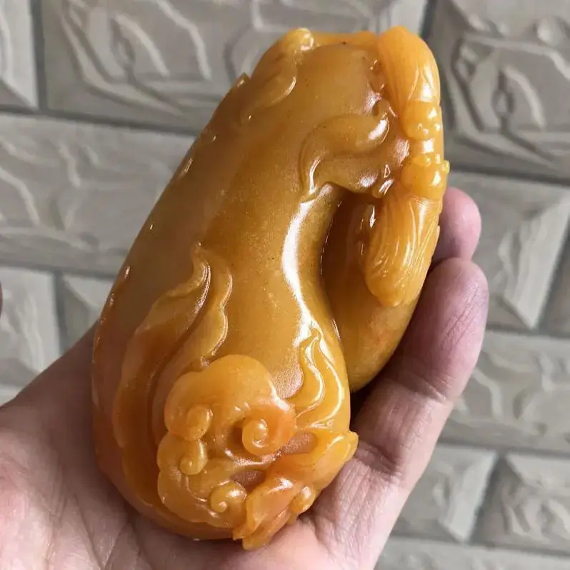 Yunnan 황롱 옥 핸드헬드 조각, 부드러운 모든 것, 여러 어린이와 축복, 핸드 헬드 놀이 파이
