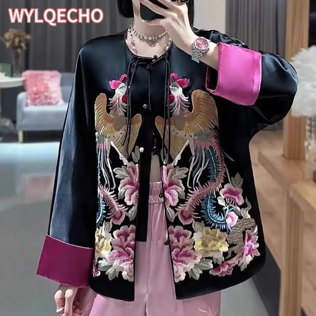 

Elegant Women Vest Vintage New Chinese Style Tang Clothes Jacquard Qipao Improved Tang Vests Clothing Autumn Spring Costume