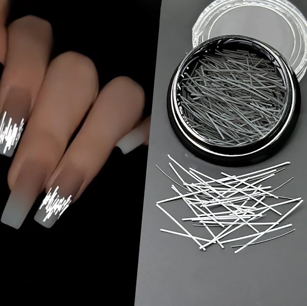 

Originality Reflect Light Nail Stickers 2024 New Flashing Gold Silver Bar Dancing Manicure Charming Girl Nail Accessories Tools