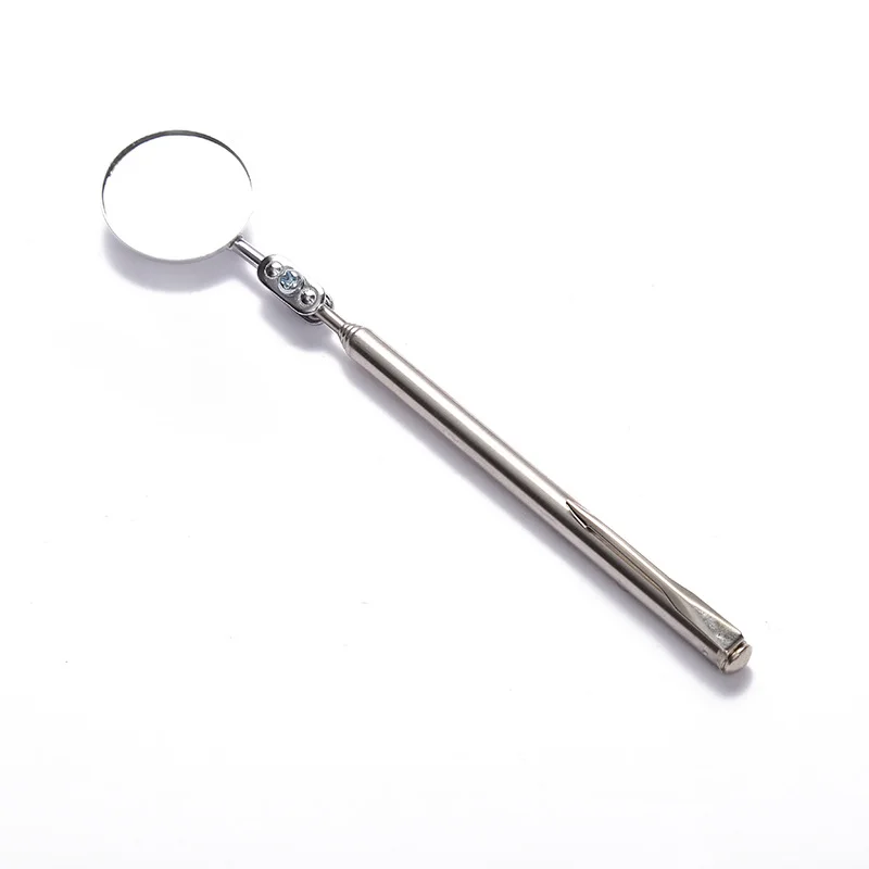 Retractable Telescopic Round Mirror Silver Pocket ... - Grandado