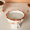Cat Ceramic Food Bowl Elevated Pet Drinking Eating Feeders Small Puppy Dogs Snack Water Bowls Set Cats Feeding Accessories 6