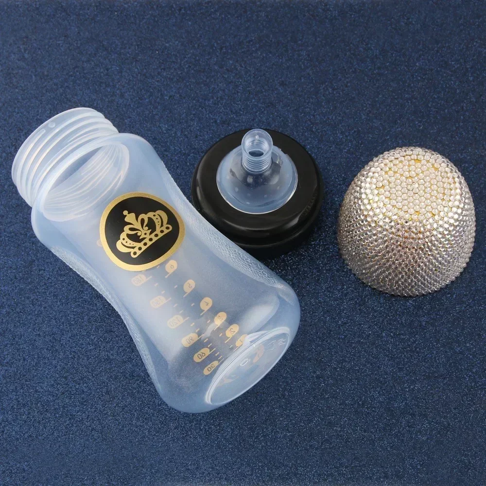 Water Bottle Baby Nursing Bottle Newborn Baby Milk Bottle Nursing Anti-Choke Design BPA Free 240ml 8oz for Newborn